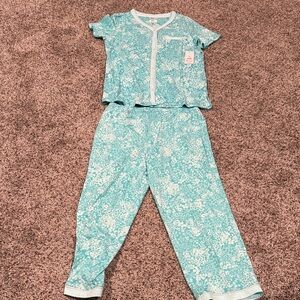Aria Women's Pajama Set in Blue Floral